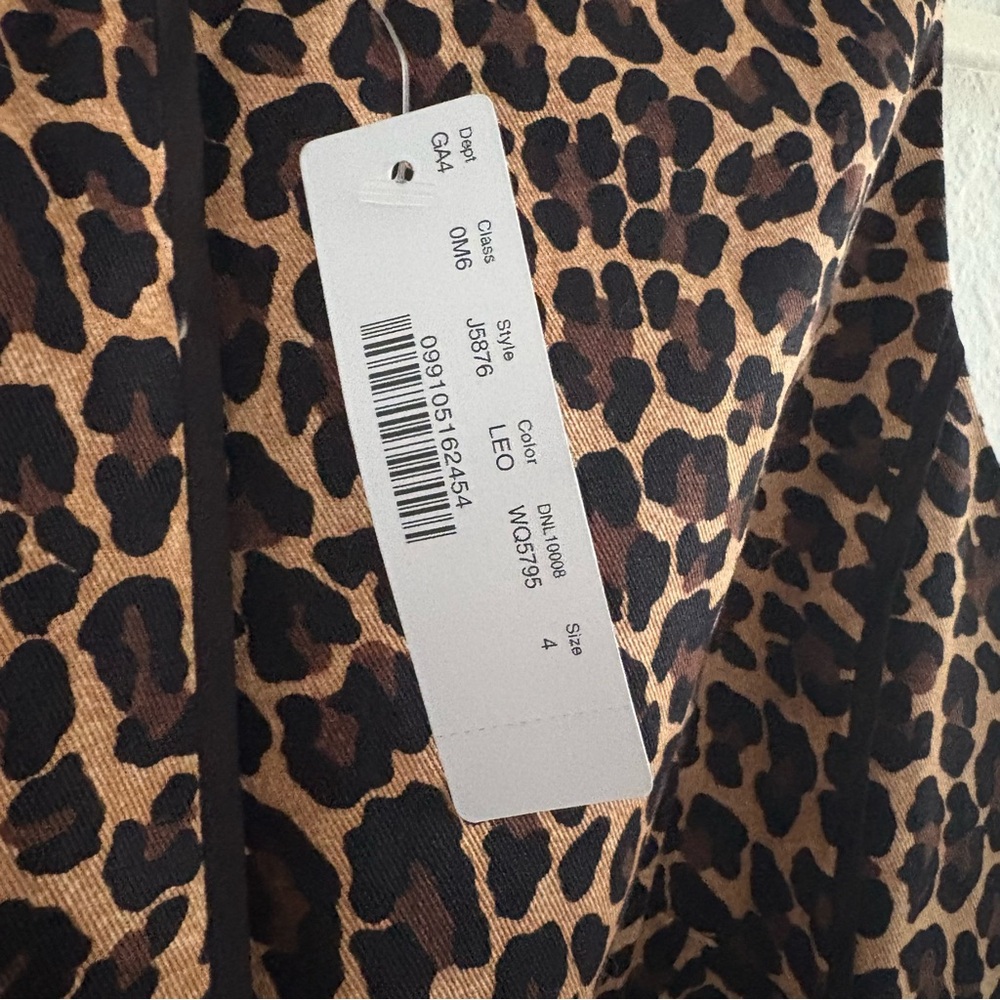 NWT J. Crew Vegas Leopard Print Sheath Dress size 4 - Picture 2 of 4